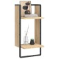vidaXL Wandregal mit Stange Sonoma-Eiche 30x25x65 cm vidaXL Wandregal mit Stange Sonoma-Eiche 30x25x65 cm