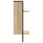 vidaXL Wandregal mit Stange Sonoma-Eiche 30x25x65 cm vidaXL Wandregal mit Stange Sonoma-Eiche 30x25x65 cm