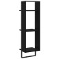 vidaXL Wandregal 3 Fächer Schwarz 30x25x100 cm Holzwerkstoff vidaXL Wandregal 3 Fächer Schwarz 30x25x100 cm Holzwerkstoff