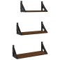vidaXL 3-tlg. Wandregal-Set Braun Eichen-Optik Holzwerkstoff vidaXL 3-tlg. Wandregal-Set Braun Eichen-Optik Holzwerkstoff