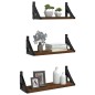 vidaXL 3-tlg. Wandregal-Set Braun Eichen-Optik Holzwerkstoff vidaXL 3-tlg. Wandregal-Set Braun Eichen-Optik Holzwerkstoff