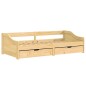 vidaXL Tagesbett mit 2 Schubladen IRUN 90x200 cm Massivholz Kiefer vidaXL Tagesbett mit 2 Schubladen IRUN 90x200 cm Massivholz Kiefer