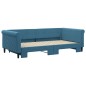 vidaXL Tagesbett Ausziehbar Blau 100x200 cm Samt