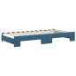 vidaXL Tagesbett Ausziehbar Blau 100x200 cm Samt