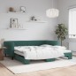 vidaXL Tagesbett Ausziehbar Dunkelgrün 100x200 cm Samt vidaXL Tagesbett Ausziehbar Dunkelgrün 100x200 cm Samt
