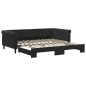 vidaXL Tagesbett Ausziehbar Schwarz 100x200 cm Samt vidaXL Tagesbett Ausziehbar Schwarz 100x200 cm Samt
