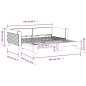 vidaXL Tagesbett Ausziehbar Schwarz 100x200 cm Samt vidaXL Tagesbett Ausziehbar Schwarz 100x200 cm Samt