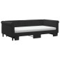 vidaXL Tagesbett Ausziehbar mit Matratzen Schwarz 100x200 cm Samt vidaXL Tagesbett Ausziehbar mit Matratzen Schwarz 100x200 cm Samt
