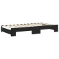 vidaXL Tagesbett Ausziehbar mit Matratzen Schwarz 100x200 cm Samt vidaXL Tagesbett Ausziehbar mit Matratzen Schwarz 100x200 cm Samt