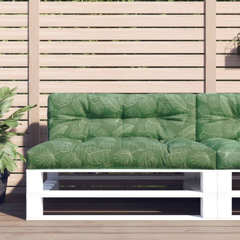 Palettenkissen Blattmuster 120x40x12 cm Stoff Palettenkissen Blattmuster 120x40x12 cm Stoff