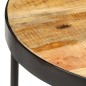 vidaXL Couchtisch Oval Raues Mango-Massivholz und Stahl 100 cm vidaXL Couchtisch Oval Raues Mango-Massivholz und Stahl 100 cm