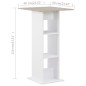 vidaXL Bartisch Weiß und Beton 60x60x110 cm vidaXL Bartisch Weiß und Beton 60x60x110 cm