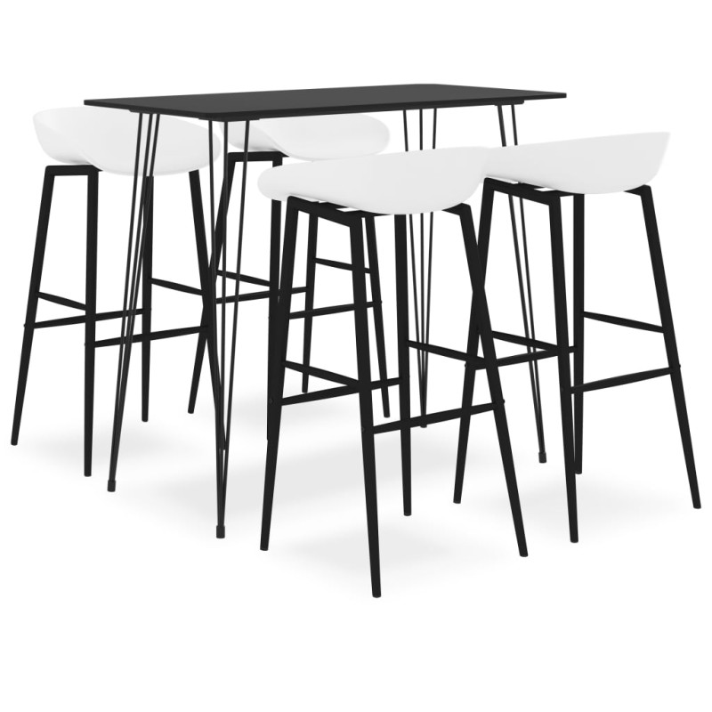 vidaXL 5-tlg. Bar-Set Schwarz und Weiß vidaXL 5-tlg. Bar-Set Schwarz und Weiß