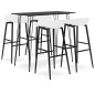 vidaXL 5-tlg. Bar-Set Schwarz und Weiß vidaXL 5-tlg. Bar-Set Schwarz und Weiß