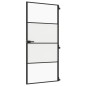 vidaXL Innentür Schlank Schwarz 93x201,5 cm Hartglas & Aluminium vidaXL Innentür Schlank Schwarz 93x201,5 cm Hartglas & Aluminium