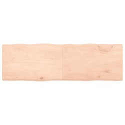 vidaXL Tischplatte 160x50x4 cm Massivholz Eiche Unbehandelt Baumkante