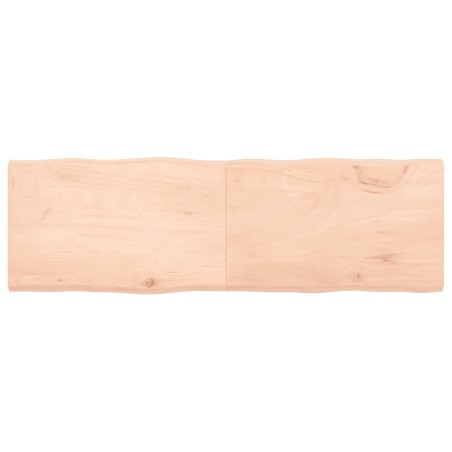 vidaXL Tischplatte 160x50x4 cm Massivholz Eiche Unbehandelt Baumkante