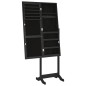 Spiegel-Schmuckschrank Freistehend Schwarz 42x38x152 cm Spiegel-Schmuckschrank Freistehend Schwarz 42x38x152 cm