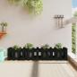 vidaXL Hochbeet Latten-Design Schwarz 150x30x30 cm Massivholz Kiefer vidaXL Hochbeet Latten-Design Schwarz 150x30x30 cm Massivholz Kiefer