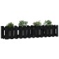 vidaXL Hochbeet Latten-Design Schwarz 150x30x30 cm Massivholz Kiefer vidaXL Hochbeet Latten-Design Schwarz 150x30x30 cm Massivholz Kiefer