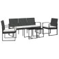 vidaXL 5-tlg. Garten-Essgruppe mit Kissen Schwarz PP-Rattan vidaXL 5-tlg. Garten-Essgruppe mit Kissen Schwarz PP-Rattan