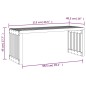 vidaXL Gartenbank Ausziehbar Weiß 212,5x40,5x45 cm Massivholz Kiefer vidaXL Gartenbank Ausziehbar Weiß 212,5x40,5x45 cm Massivholz Kiefer