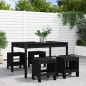 vidaXL 5-tlg. Garten-Essgruppe Schwarz Massivholz Kiefer vidaXL 5-tlg. Garten-Essgruppe Schwarz Massivholz Kiefer