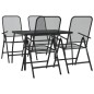 vidaXL 5-tlg. Garten-Essgruppe Anthrazit Streckgitter vidaXL 5-tlg. Garten-Essgruppe Anthrazit Streckgitter