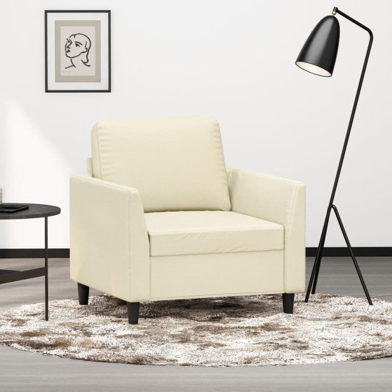 vidaXL Sessel Creme 60 cm Kunstleder vidaXL Sessel Creme 60 cm Kunstleder