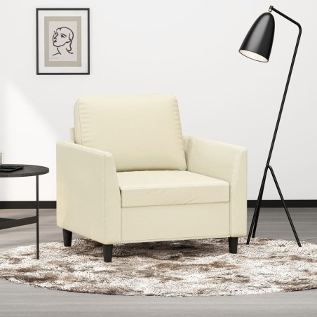 vidaXL Sessel Creme 60 cm Kunstleder