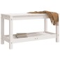 vidaXL Gartenbank Weiß 82,5x35x45 cm Massivholz Kiefer vidaXL Gartenbank Weiß 82,5x35x45 cm Massivholz Kiefer