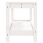 vidaXL Gartenbank Weiß 82,5x35x45 cm Massivholz Kiefer vidaXL Gartenbank Weiß 82,5x35x45 cm Massivholz Kiefer