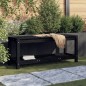 vidaXL Gartenbank Schwarz 108x35x45 cm Massivholz Kiefer vidaXL Gartenbank Schwarz 108x35x45 cm Massivholz Kiefer