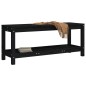 vidaXL Gartenbank Schwarz 108x35x45 cm Massivholz Kiefer vidaXL Gartenbank Schwarz 108x35x45 cm Massivholz Kiefer