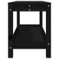 vidaXL Gartenbank Schwarz 108x35x45 cm Massivholz Kiefer vidaXL Gartenbank Schwarz 108x35x45 cm Massivholz Kiefer