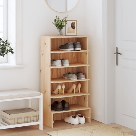 vidaXL Schuhregal 52x30x104 cm Massivholz Kiefer
