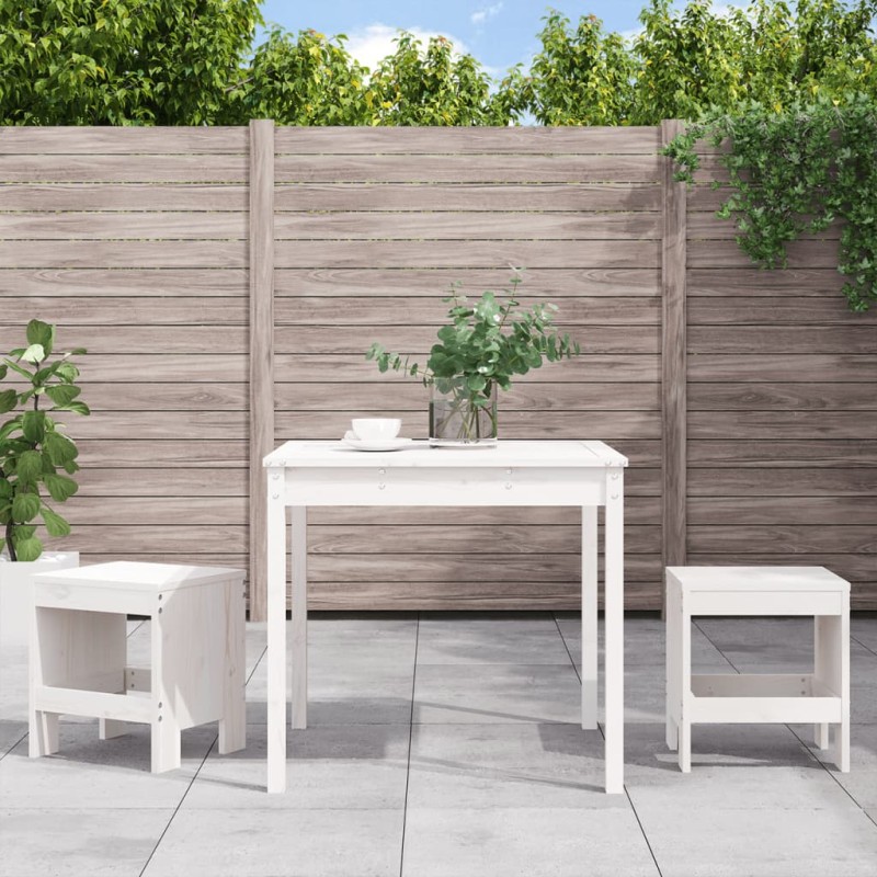 vidaXL 3-tlg. Garten-Bistro-Set Weiß Massivholz Kiefer vidaXL 3-tlg. Garten-Bistro-Set Weiß Massivholz Kiefer