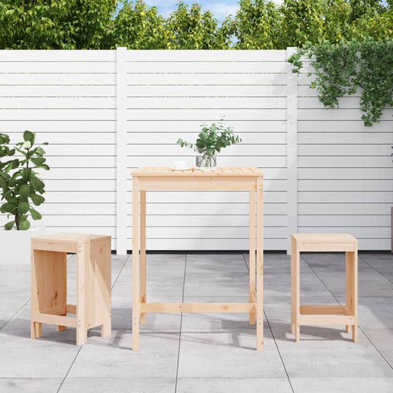 vidaXL 3-tlg. Gartenbar-Set Massivholz Kiefer vidaXL 3-tlg. Gartenbar-Set Massivholz Kiefer