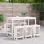vidaXL 7-tlg. Gartenbar-Set Weiß Massivholz Kiefer vidaXL 7-tlg. Gartenbar-Set Weiß Massivholz Kiefer