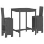 vidaXL 3-tlg. Gartenbar-Set Grau Massivholz Kiefer vidaXL 3-tlg. Gartenbar-Set Grau Massivholz Kiefer