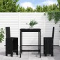 vidaXL 3-tlg. Gartenbar-Set Schwarz Massivholz Kiefer vidaXL 3-tlg. Gartenbar-Set Schwarz Massivholz Kiefer