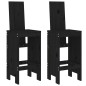vidaXL 3-tlg. Gartenbar-Set Schwarz Massivholz Kiefer vidaXL 3-tlg. Gartenbar-Set Schwarz Massivholz Kiefer