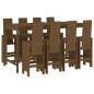 vidaXL 9-tlg. Gartenbar-Set Honigbraun Massivholz Kiefer vidaXL 9-tlg. Gartenbar-Set Honigbraun Massivholz Kiefer