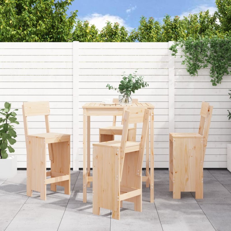 vidaXL 5-tlg. Gartenbar-Set Massivholz Kiefer vidaXL 5-tlg. Gartenbar-Set Massivholz Kiefer