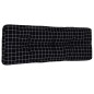 vidaXL Palettenkissen Schwarz Karomuster 120x40x12 cm Stoff vidaXL Palettenkissen Schwarz Karomuster 120x40x12 cm Stoff