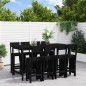 vidaXL 9-tlg. Gartenbar-Set Schwarz Massivholz Kiefer vidaXL 9-tlg. Gartenbar-Set Schwarz Massivholz Kiefer