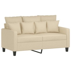 vidaXL 2-Sitzer-Sofa Creme 120 cm Stoff