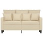 vidaXL 2-Sitzer-Sofa Creme 120 cm Stoff vidaXL 2-Sitzer-Sofa Creme 120 cm Stoff