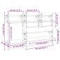 vidaXL 4-tlg. Wandregal-Set mit Stangen Braun Eichen-Optik vidaXL 4-tlg. Wandregal-Set mit Stangen Braun Eichen-Optik