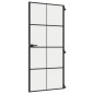 vidaXL Innentür Schlank Schwarz 93x201,5 cm Hartglas & Aluminium vidaXL Innentür Schlank Schwarz 93x201,5 cm Hartglas & Aluminium